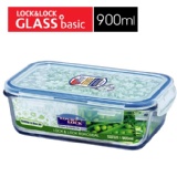 LLG-441 樂扣玻璃微波烤箱保鮮盒長方型(900ml)