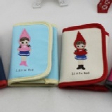 可愛小紅帽三折夾/包 4色可選:米/天藍/深藍/玫