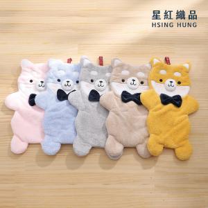 【星紅織品】可愛柴犬純棉擦手巾(5色任選)