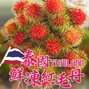 免運!【真美味】4包 泰國進口鮮凍紅毛丹(帶殼)--預計7月份開賣 400g /包