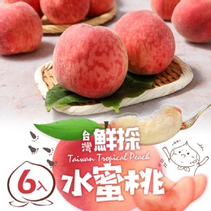 【真美味】台灣鮮採水蜜桃6入裝_禮盒