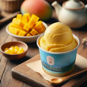免運!【真美味】小農完熟愛文芒果冰淇淋 80g/杯 (20杯，每杯66.8元)