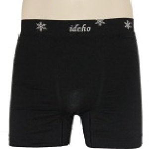 (IDEHO) 只要是男人就應擁有它－台灣玉纖維涼感無縫男四角內褲-黑色 ３件入/組