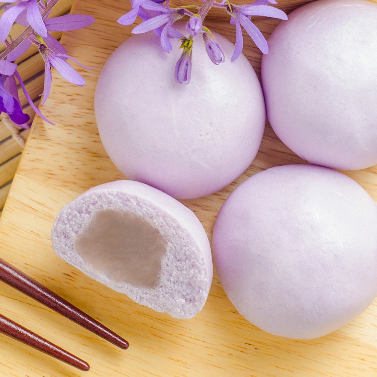 【上野物產】懷舊綿密香芋包 1包12個 香芋包/芋頭包/芋泥包/早餐/饅頭/包子/港點