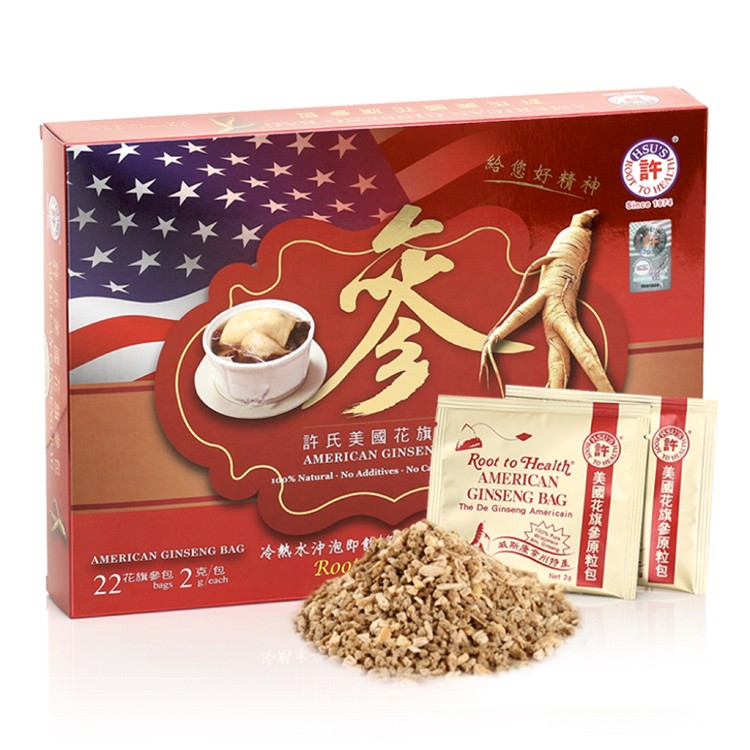 【美國許氏花旗參】原粒茶包22入