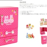 Mother Garden㊣*(免運) - 木製玩具 可愛兔兔草莓門冰箱