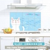 487 韓國時尚廚房防油貼紙~貓咪 鮮豔的色彩，多樣的設計，突顯您充滿個性的生活空間