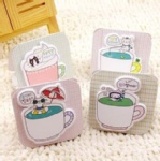 861 韓國文具 卡通杯型便條|N次貼 可以貼在任意你想貼的位置，提醒你要做的事哦 特價：$19