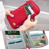 865 多功能收納袋/卡包/錢包/票夾/旅行夾包 紅色
