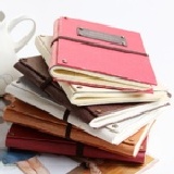 899 NG~創意文具 粗面皮質標簽 日程本/筆記本