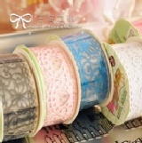 935 韓國熱賣~鏤空蕾絲膠帶日記裝飾DIY貼紙 蕾絲貼 (中)