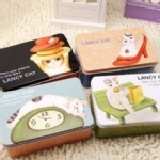 987 CAT 貓咪鐵製收納盒~2012最新 單款隨機出~~4款可收集