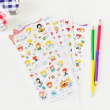 1048♥韓國貼紙 皮皮公主 v.2 幸福時光/ 透明貼紙 6枚入 ♥手帳日記好幫手