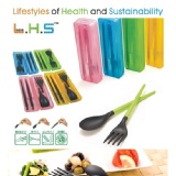 2140 創意廚房~環保餐具三件套/勺子/叉子/筷子（多色）