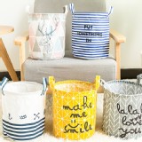 清新大圓桶雜物收納籃