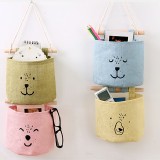 zakka風笑臉雜物收納掛袋