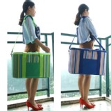 超大容量時尚條紋保冰溫提袋-34L