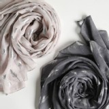 ✨波西米亞風✨兩用燙金羽毛絲巾