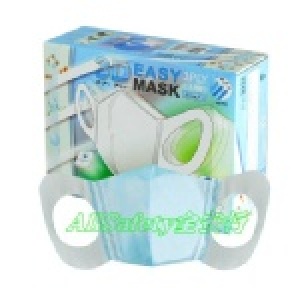 (安全衛生)3D立體藍色防塵口罩兒童款_台灣製造外銷日本、防臭過濾效果99%_不織布耳掛