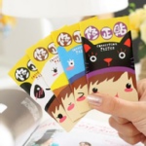 869 韓版 可愛卡通 動物 帽子女孩 修正貼