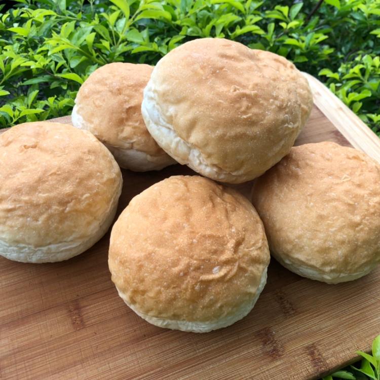 免運!【熱樂煎】2份 英式超大顆圓形法國麵包(純手工製作/蛋奶素) 約9公分*9公分
