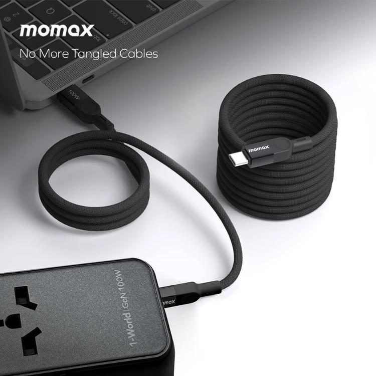 MOMAX Mag Link 1米 USB-C to USB-C 100W USB2.0 磁吸連接線