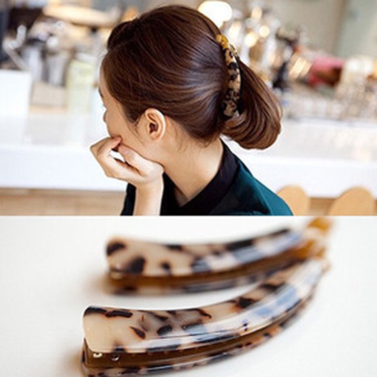 韓國韓版正版發飾頭飾 進口醋酸高檔帶齒豹紋香蕉夾豎夾發夾-淘寶台灣，萬能的淘寶