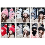 韓風加絨百搭護耳針織帽