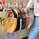 文藝復古燈芯絨磁釦式手提