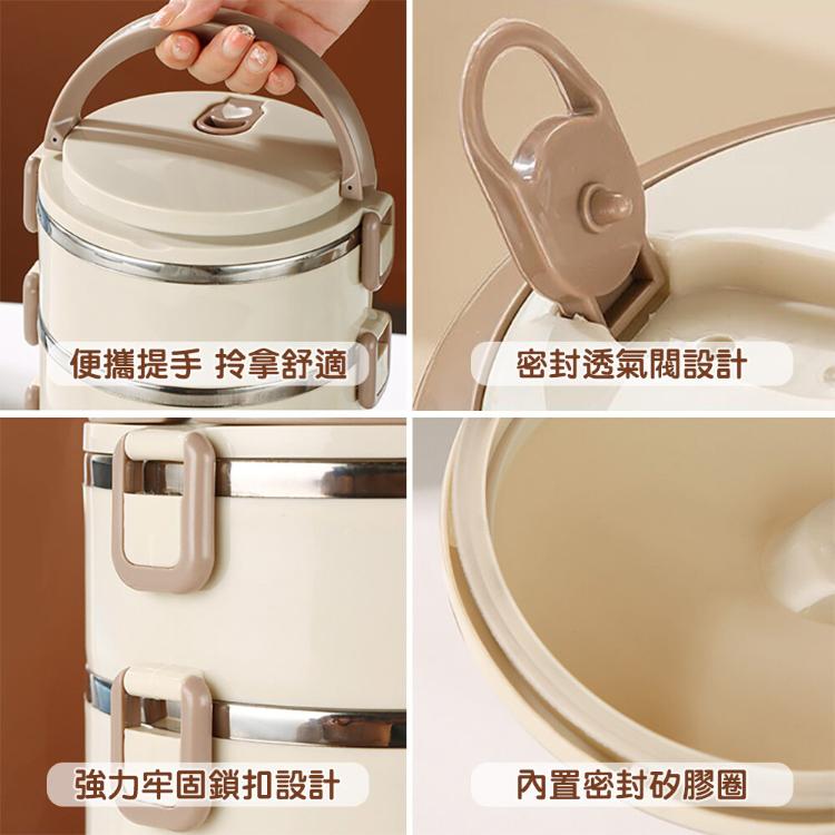 【CityStar】加厚不鏽鋼分層保溫便當盒 (三層款)