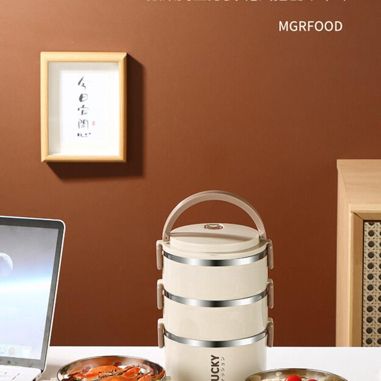 【CityStar】加厚不鏽鋼分層保溫便當盒 (三層款)