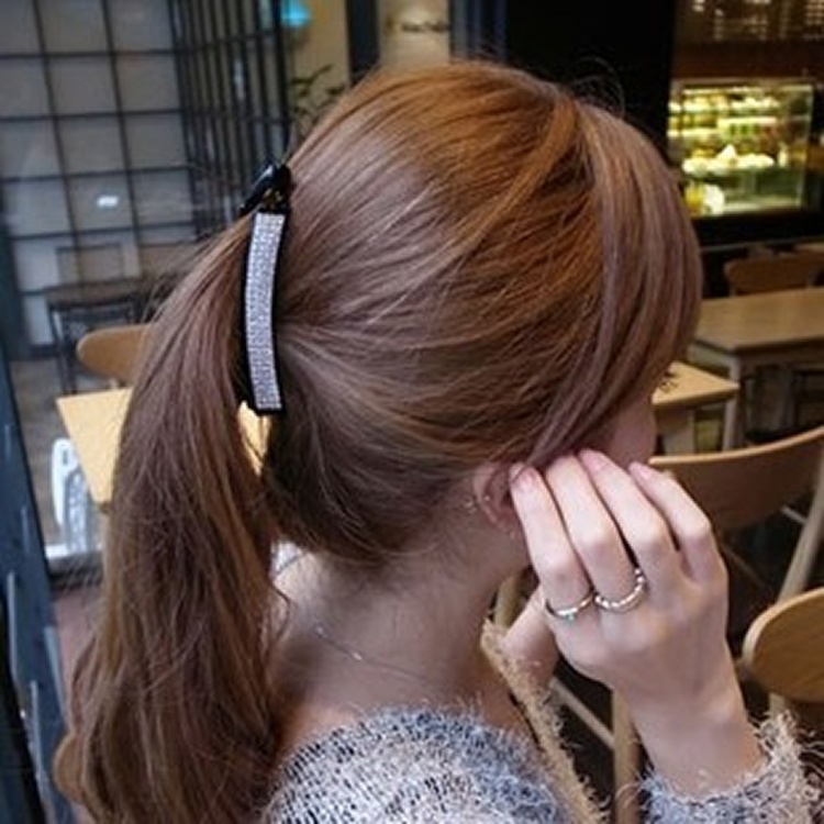 韓國進口正品發飾頭飾水鑽水晶馬尾夾豎夾對夾邊夾發卡扭夾香蕉夾-淘寶台灣，萬能的淘