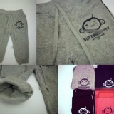 ６４２３　猴子縮腳刷毛棉褲 《　現　貨　》 特價：$100