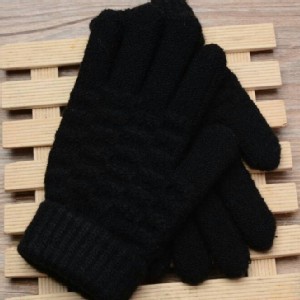 仿羊絨兒童針織手套