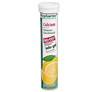 德國ROSSMANN發泡錠(高單位鈣500) ，綠瓶檸檬口味