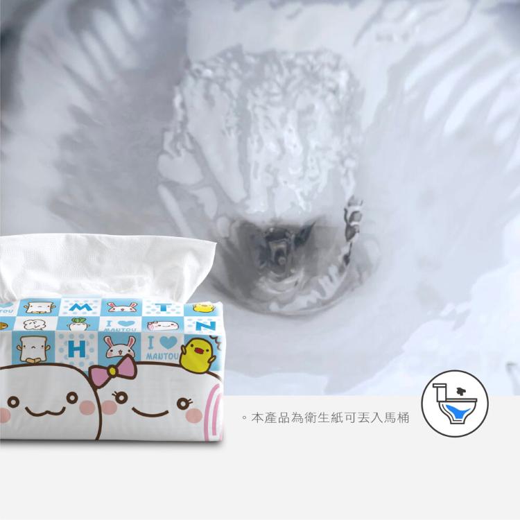 【饅頭家族衛生紙】 100抽衛生紙- 6包12串/箱 連續抽取式衛生紙