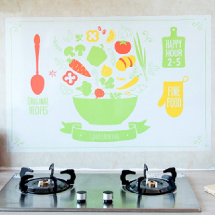 廚房自粘防油牆貼耐高溫防油煙防水貼紙