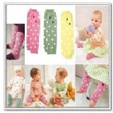 【Beauty Mom】日本COMBI純棉兒童襪套/兒童護膝 | 圓點圖案, 三色可選 | 【適用】6個月—5歲寶寶
