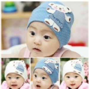 【Beauty Mom預購商品】韓國暢銷 嬰兒童小熊棉帽/卡通帽子/寶寶春秋帽 卡通小熊貼布帽