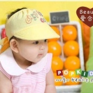 【Beauty Mom預購商品】韓國apple cat 紅蘋果空頂帽/太陽帽/寶寶太陽帽