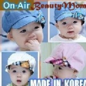 [Beauty Mom]韓國進口兒童帽嬰兒帽 /金喜善女兒帽/太陽帽/翻沿太陽帽