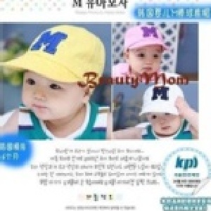 【Beauty Mom】 韓國進口嬰兒童帽/寶寶時尚棒球帽/太陽帽 M繡標 1-3歲