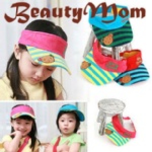 【Beauty Mom】2011 韓國同步現貨 小熊童帽 兒童 帽子 空頂帽 遮陽帽