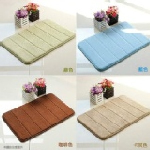 超厚珊瑚絨吸水記憶地墊~咖啡色