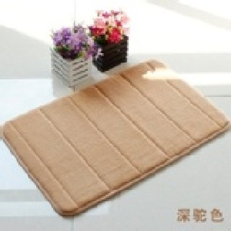 超厚珊瑚絨吸水記憶地墊~ 深駝色