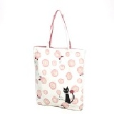 【日本noafamily】玫瑰領結貓帆布肩背包 特價：$860