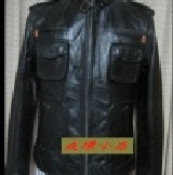 新款優質綿羊皮 男款肩章皮衣 眞皮皮衣外套商務休閒 多口袋立領皮衣 M106