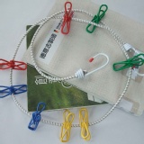 台灣製造-曬衣繩/彈力曬衣繩(包含8支夾子) 操作方便,背包客/野外露營的必需品