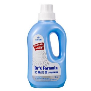 免運!《台塑生醫》Dr's Formula防蹣抗菌衣物柔軟精1.2kg 1.2kg/瓶 (12瓶，每瓶91.6元)