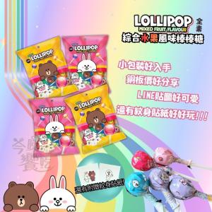 Line Friends綜合水果風味棒棒糖40g